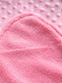 1 件-29.9 英寸 * 40.1 英寸粉色大号柔软亲肤泡泡毯儿童浴巾可爱纯色豆毯婴儿浴巾适合居家旅行 - 粉色 - 查看 4