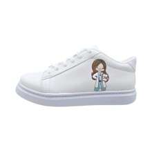 Tenis Bordados de Doctora estetoscopio - Blanco - Ver 2