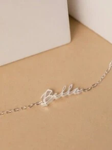 Vòng tay tên tùy chỉnh thời trang bằng thép không gỉ cá nhân hóa cho phụ nữ Quà tặng trang sức dạng vòng tay, Vàng, Phong cách, Đầy màu sắc, Cổ điển, Đơn giản, Unisex, Thường ngày, Dễ thương, Tùy chỉnh, Cá nhân hóa, Độc đáo, Quà tặng lý tưởng cho anh ấy, Quà tặng lý tưởng cho cô ấy, Cô ấy, Bạn trai, Bạn gái, Bố, Mẹ, Gia đình, Bạn bè, Cho ngày kỷ niệm, Cho sinh nhật, Cho lễ tốt nghiệp, Cho vũ hội, Cho bữa tiệc, Mùa thu sang trọng, Trang sức & Đồng hồ, Vòng tay chữ thời trang tùy chỉnh - Bạc - Xem 3