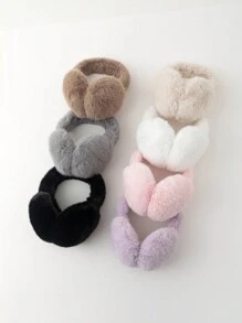 1 chiếc bịt tai ấm áp mềm mại thời trang tối giản dành cho nữ, thích hợp cho mùa đông, phụ kiện mùa đông - Nhiều màu - Xem 3