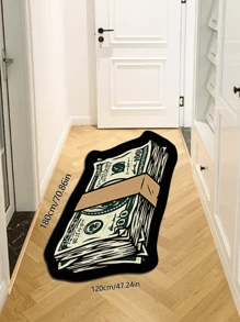 1pc New Arrival 3D Creative Funny Dollar Bill Doormat, Decorative Carpet For Living Room, Bedroom, Entryway, Multiple Patterns, Washable - Multicolor - View 6