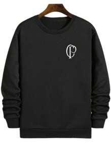 Corinthians Flannel Round Neck Sweatshirt For Men And Women - màu đen - Xem 1