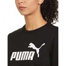 Womens/Ladies ESS Logo Sweatshirt (Puma Black) - 01 Matt Black - View 7