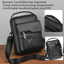 1pc Men's Shoulder Sling Bag, New PU Leather Crossbody Bag, Retro PU Leather Vertical Portable Handbag, Business Shoulder Bag, Valentine's Day Gift, Gift For Husband Boyfriend Christmas Fall Pack Vintage Bags Purse Sling Bag Mini Bag Small Bag Office Bag Sling Bag Side Bags New Life Items For Students Purse Essentials Fashion Men's Bags Small Bag For Men Retro Bag Body Bag For Men