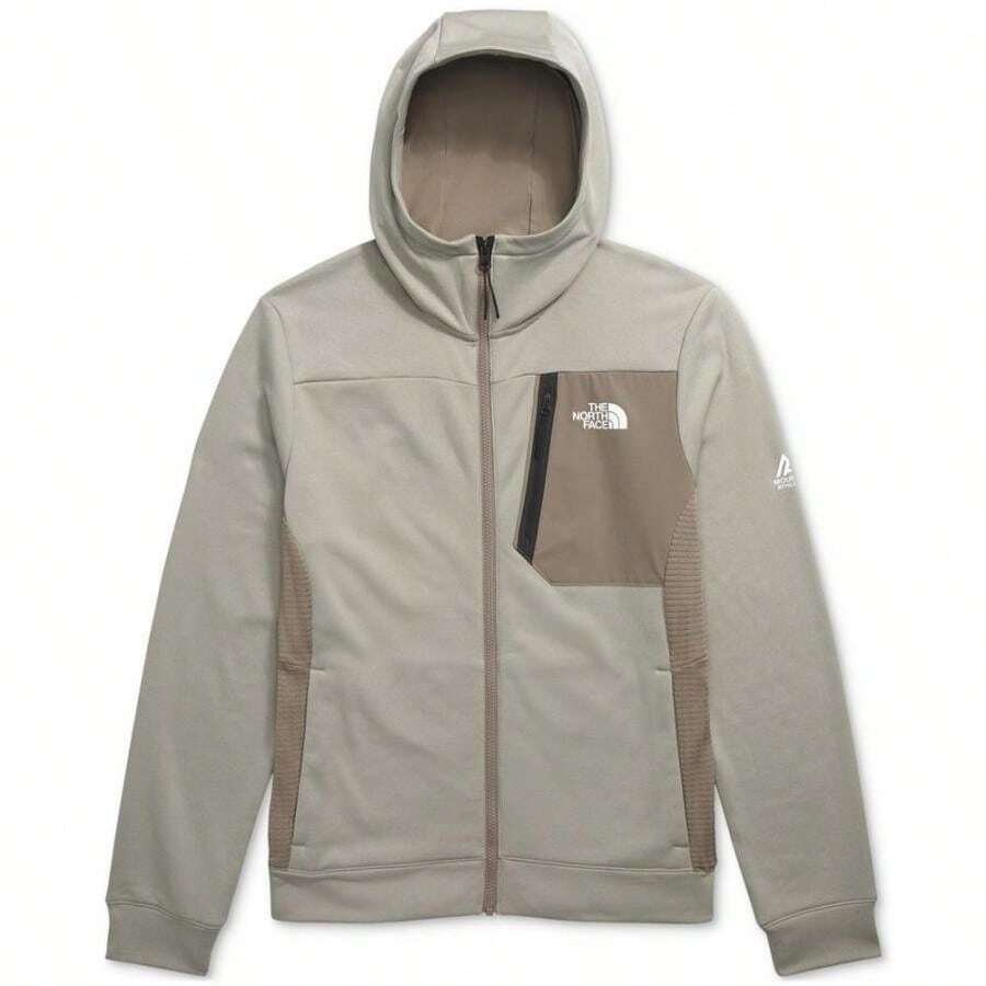The North Face Mens Mountain Athletics Full Zip Fleece - 黏土灰/洞穴灰 - 查看 1