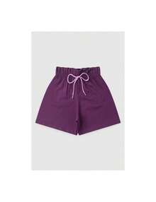 Children's Set Girl Rabbit And Butterfly Shorts Flower Babadinho - Màu Lilac Tím - Xem 2