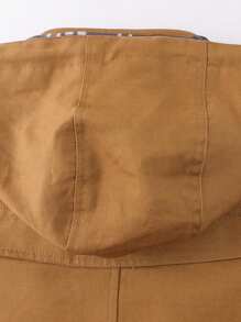 LEDUNTINO Giacca casual da uomo con bottoni, stile cargo, adatta come regalo per marito/fidanzato, giacca antivento leggera da uomo con cappuccio staccabile, tasconi, giacca primaverile/autunnale