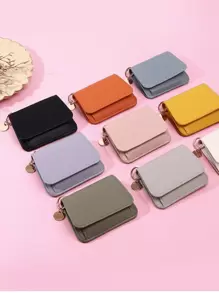 NYXIA Carteira de Couro PU com Vários Porta-Cartões, Bloqueio RFID, Porta-Cartões de Crédito com Design de Chaveiro e Moeda para Uso Diário, Carteira Pequena para Mulher, Bolsa, Carteira Pequena - Multicolorido - Visão 1