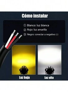 Par Faros Luces Led Para Motos Auto Doble Color Impermeable