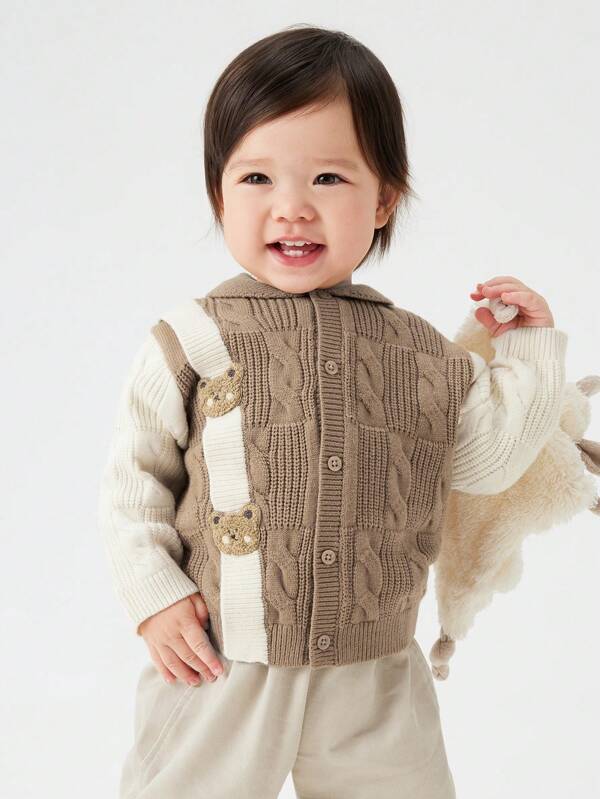 Balabala Girls' Knitted Cardigan, Autumn Pullover Sweater For Boys, And Vintage Design