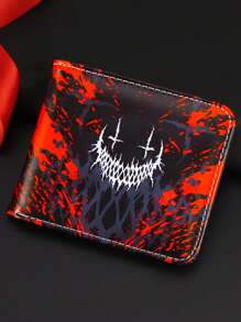 1 محفظة رجالية للأعمال والوقت الحر - جلد PU أسود أنيق، تصميم مطبوع يبرز الشخصية، تصميم عملي محفظة هدية. سعة كبيرة مع فتحات متعددة للبطاقات، طراز كاجوال للأعمال، هدية عيد ميلاد، هدية تخرج، هدية عيد الأب