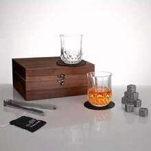 Conjunto de whisky conjunto de hielo con dos tazas - Marrón - Ver 4