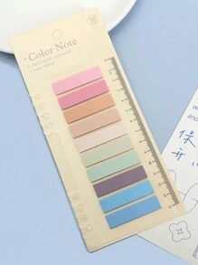 1 张卡 200 片装粘性标签书本标签 - 莫兰迪粘性标签、透明便条标签、粘性标签、学校用品、索引标签 - 彩色 - 查看 14