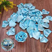 100 Pieces Of Handmade Ribbon Petals, Handmade Rose Petals, Handmade Flower Fresh Semi-Finished Products, Very Suitable For DIY Making Eternal Bouquets, Wedding Roses, Gift Flowers And Ramos Flower Arrangements - Can Be Used To Decorate The Living Room And Bedroom, Or As Gifts For Couple, Parents, Family And Friends, Reduce Your Repetitive Work, Easily And Efficiently Make The Gifts You Want,