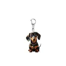 3pcs/1pc Acrylic Sausage Dog Keychains, 2D Cartoon Puppy Bag Clips, Gifts For Dog Lovers Car Accessories Bag Charm Backpack For School Cute Goth Y2k