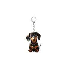 3pcs/1pc Acrylic Sausage Dog Keychains, 2D Cartoon Puppy Bag Clips, Gifts For Dog Lovers Car Accessories Bag Charm Backpack For School Cute Goth Y2k
