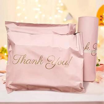 30-Piece Set Of Attractive Pink Thank You Gift Bags -Secure Sealed Design For Parties & Small Businesses Ideal Party Favor Packaging, Gift Wrapping, Halloween Gift Wrapping, Holiday Gift Wrapping, Thanksgiving Gift Wrapping,