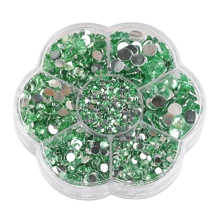 5000pcs/Box, 2mm 3mm 4mm 5mm 6mm, 5 Sizes, Silver Base Crystal Beads Stones,Flower Shape Box Packed, Round Flatback Rhinestones Multi Colors Crystal Gems Non HotFix DMC Jewelry Beads Glass Stones Diamond 3D Pattern Design Accessories Glitter Manicure Decal Decorations For Clothes,Bag,Shoes,Cups,Phone Covers,Handicrafts,Diy Trim.