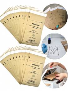 20 Peças Bolsa Esterilizadora de Unhas, Ferramentas de Manicure, Bolsas de Papel Kraft Descartáveis para Esterilização e Desinfecção por Calor Seco, Acessórios, Suprimentos de Unhas, Ferramentas de Unhas, Ferramentas de Arte de Unhas, De Volta às Aulas, Unhas, Ferramentas de Unhas para Unhas Postiças