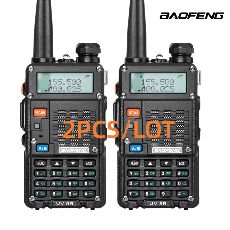 Baofeng 2PCS/LOT Baofeng UV-5R 3rd Generation Dual Band Two-Way Radio (136-174MHz VHF & 400-520MHz UHF)