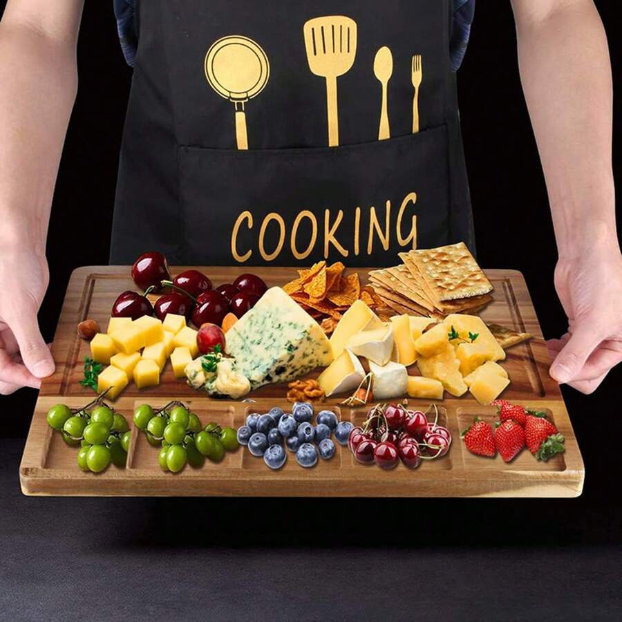 竹托盘支架室内盘苗圃植物支架花园托盘储存桌面盆景装饰圣诞礼物 - 杏色 - 查看 1