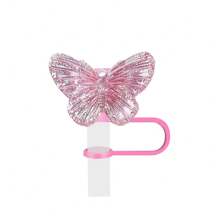 Phích cắm ống hút hình bướm 1 mảnh, thích hợp cho đường kính ống hút 10cm, phích cắm ống hút cốc xe hơi 40oz, nắp ống hút, tấm che bụi, có thể tái sử dụng, chất liệu acrylic - Nhiều màu - Xem 17