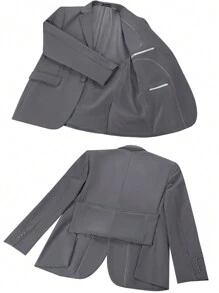 Men Casual Mens Jacket Slim Fit Men's Blazer Outfit Notch Lapel Men's Sport Coats & Blazers Concert Graduation Season Size XS-3XL Men's Spring New Products Suit Sets For Wedding Concert  Graduation Season - 深灰色 - 查看 4