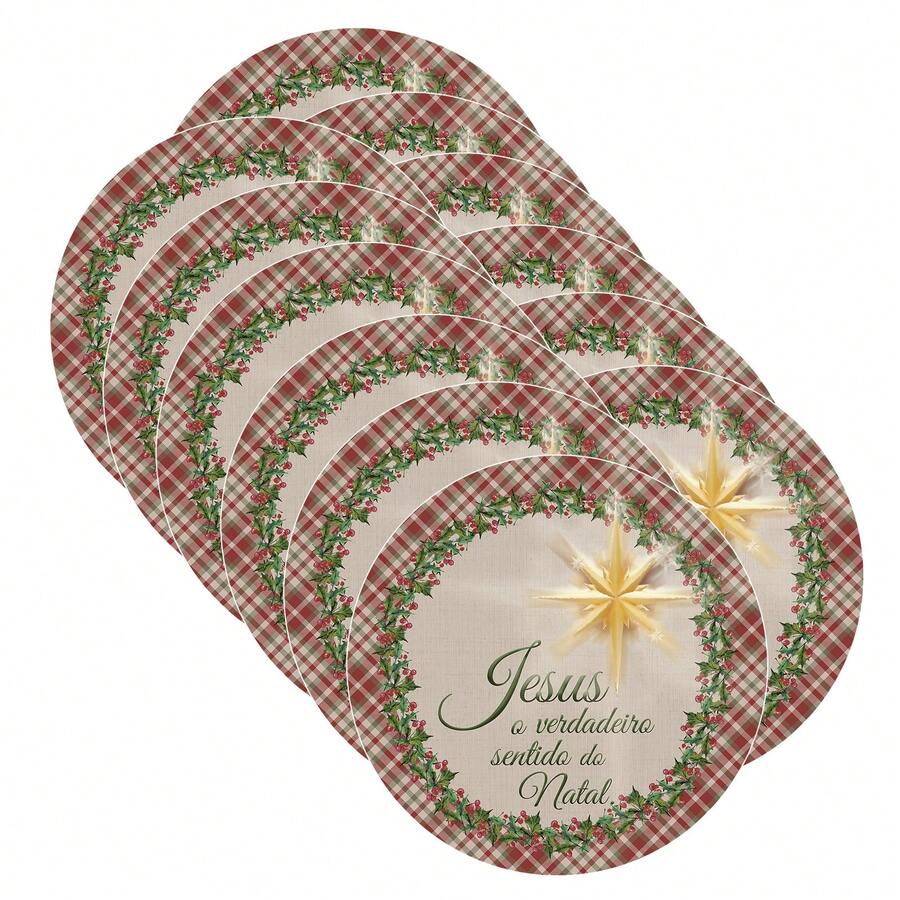 Christmas Jesus Sousplat Cover Kit - 12 Pieces - 彩色 - 查看 1