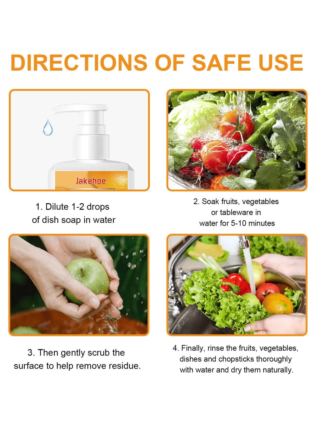 Fruit And Vegetable Dishwashing Detergent, Fruit And Vegetable