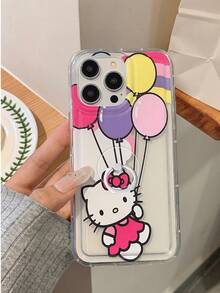 Balloon Transparent Phone Case With Ring Holder - Multicolor - View 1