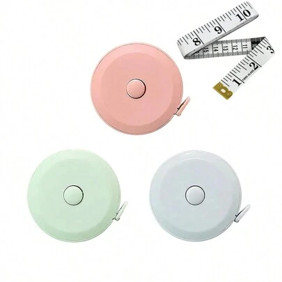 3 Packs Tape Measures Retractable Measuring Tape For Body, 60-Inch 1.5 Meter Dual Sided Flexible Ruler For Craft Fabric Cloth Sewing Tailor Weight Loss Body Measuring Tape, Gym, Sport, Gym, Home Exercise, Sport Accessories, Gym Accessories, CrossFit Accessories