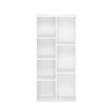 Luder 7-Cube Reversible Open Shelf Bookcase, Wood Finish, Versatile Storage Organizer For Living Room, Bedroom, Office, Study, Home Office, White - trắng - Xem 2