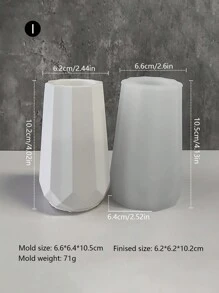 Khuôn bình hoa sáng tạo tự làm, bình hoa Graffiti tự làm, khuôn nhựa cắm hoa ngược bằng nước thạch cao, chất liệu silicon, có thể làm nhiều lần để tháo rời và vệ sinh - trắng - Xem 14