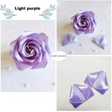 100 Pieces Of Handmade Ribbon Petals, Handmade Rose Petals, Handmade Flower Fresh Semi-Finished Products, Very Suitable For DIY Making Eternal Bouquets, Wedding Roses, Gift Flowers And Ramos Flower Arrangements - Can Be Used To Decorate The Living Room And Bedroom, Or As Gifts For Couple, Parents, Family And Friends, Reduce Your Repetitive Work, Easily And Efficiently Make The Gifts You Want,