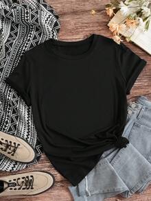 Customized Women T-Shirts For Christmas, Thanksgiving, Add Your Own Text (Name/Slogan/Nickname/Idol Name/Family Member Name) To Design Personalized Printed T-Shirts, Logo|Business|Wedding Gift|Party|Birthday Gift|Halloween Costume|Christmas, Personalized Name, Anniversary Gift, Birthday Gift, Wedding Gift, Best Friend Gift - Black - View 3