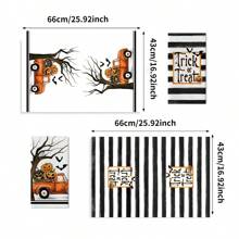 1set Halloween Pumpkin & Skull Pattern Napkins & Kitchen Towels Halloween Party - Multicolor - View 8