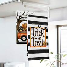 1set Halloween Pumpkin & Skull Pattern Napkins & Kitchen Towels Halloween Party - Multicolor - View 4