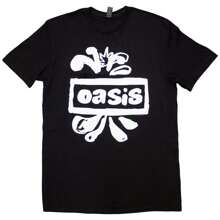 Oasis | Official Band T-Shirt | Logo Splat - 48-Hour Fast Shipping!  - Black - View 1