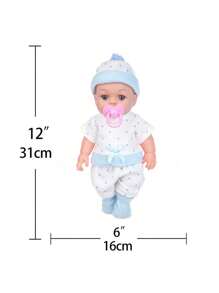 30 厘米逼真硅胶娃娃蓝色重生娃娃硅胶可爱伴侣娃娃 12 英寸婴儿娃娃玩具套装娃娃 - 彩色 - 查看 4