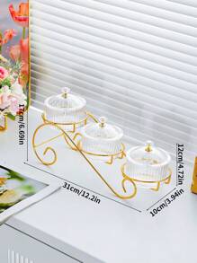 1 Stück elegantes Vorspeiseset mit Ständer - perfekt für Häppchen, Obst, Nüsse und Kekse - Kunststoff Küche & Ess-Snackbehälter, Küchenausstattung, Weihnachtsgeschenk