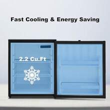 SMAD RV Refrigerator 12V, 2.1 Cu.Ft RV Mini Fridge, Camper Refrigerators Semi Truck Refrigerator For Camping, RV, Cabin, Motorhome And Campervan, Available In Left Or Right Hand Swing, Black - 1 - 查看 2
