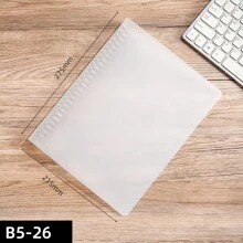 A4/B5/A5/A6/A7 Transparent Ring Binder Folder Pp Waterproof - Clear - View 6