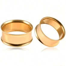 2PCS Round Ear Gauges 316 Stainless Steel Tunnels Plugs Expander Stretchers Piercing Women Body Jewelry Daily - Round - View 58