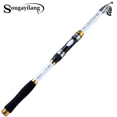 SOUGAYILANG Telescopic Fishing Rod Saltwater Fishing Rod Portable Travel Fishing