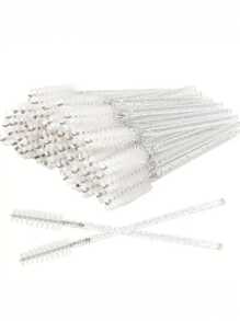 100pcs Disposable Mascara Wands, Crystal Eyebrow Brush (Suitable For Eyelash Extensions), Pink Eyelash Brush (With Storage Box), Eyebrow Brush, Eyeshadow Brush, Spiral Brush - Multicolor - View 24