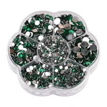 5000pcs/Box, 2mm 3mm 4mm 5mm 6mm, 5 Sizes, Silver Base Crystal Beads Stones,Flower Shape Box Packed, Round Flatback Rhinestones Multi Colors Crystal Gems Non HotFix DMC Jewelry Beads Glass Stones Diamond 3D Pattern Design Accessories Glitter Manicure Decal Decorations For Clothes,Bag,Shoes,Cups,Phone Covers,Handicrafts,Diy Trim.