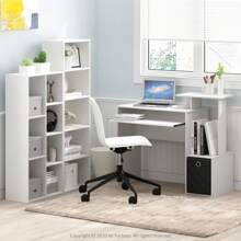 Luder 7-Cube Reversible Open Shelf Bookcase, Wood Finish, Versatile Storage Organizer For Living Room, Bedroom, Office, Study, Home Office, White - trắng - Xem 8