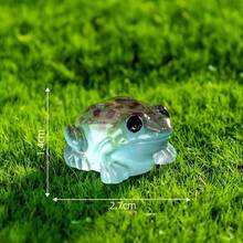 Nuevo accesorio de decoración DIY de paisaje micro de musgo con sapo y rana que brillan en la oscuridad, mini adorno, juguete en forma de rana animal que brilla en la oscuridad, regalo para niños, mezcla de colores al azar - Multicolor - Ver 7
