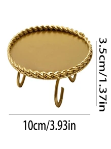 1 pieza Bandeja de almacenamiento de joyería y portavelas, soporte para velas, plato para velas LED y de cera, conos de incienso, spa, bodas, bandeja de almacenamiento de joyería Vuelta al cole