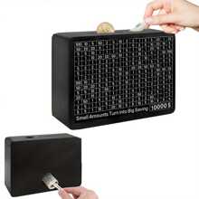 Hộp tiết kiệm tiền Hộp đựng tiền tiết kiệm bằng gỗ Hộp thử thách heo đất cho người lớn Mục tiêu tiết kiệm và lập ngân sách Ngân hàng tiền xu - Nhiều màu - Xem 2